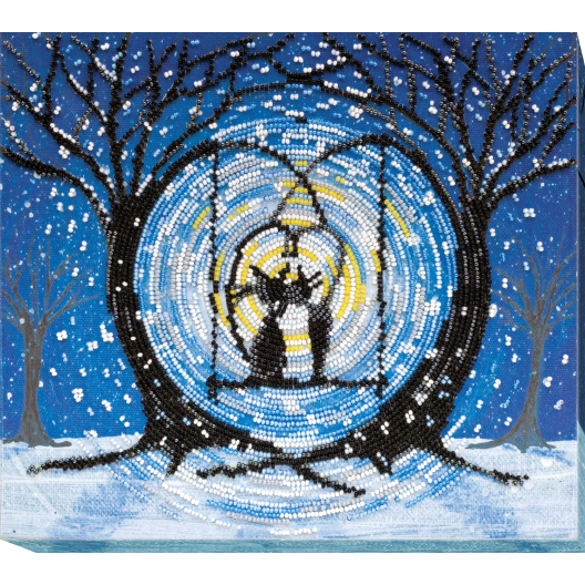 Main Bead Embroidery Kit Night rendezvous (Romanticism), AB-521 by Abris Art - buy online! ✿ Fast delivery ✿ Factory price ✿ Wholesale and retail ✿ Purchase Great kits for embroidery with beads