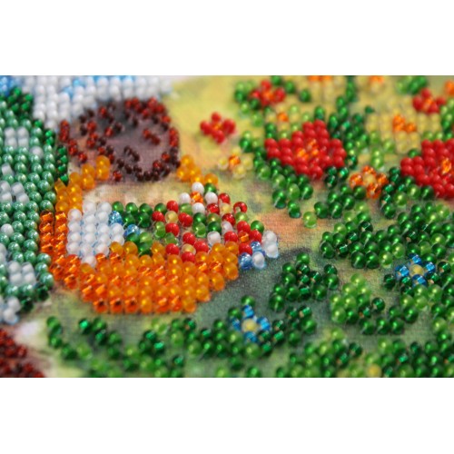 Main Bead Embroidery Kit Sunny glade (Kids), AB-525 by Abris Art - buy online! ✿ Fast delivery ✿ Factory price ✿ Wholesale and retail ✿ Purchase Great kits for embroidery with beads