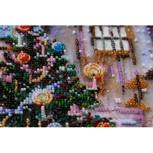 Main Bead Embroidery Kit Holliday under the windows (Winter tale), AB-534 by Abris Art - buy online! ✿ Fast delivery ✿ Factory price ✿ Wholesale and retail ✿ Purchase Great kits for embroidery with beads