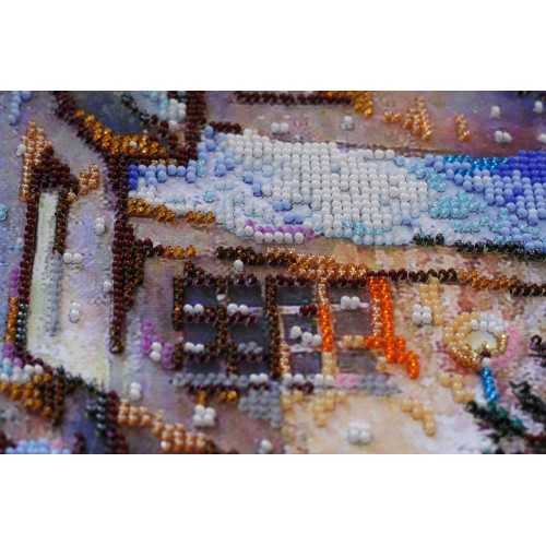 Main Bead Embroidery Kit Holliday under the windows (Winter tale), AB-534 by Abris Art - buy online! ✿ Fast delivery ✿ Factory price ✿ Wholesale and retail ✿ Purchase Great kits for embroidery with beads