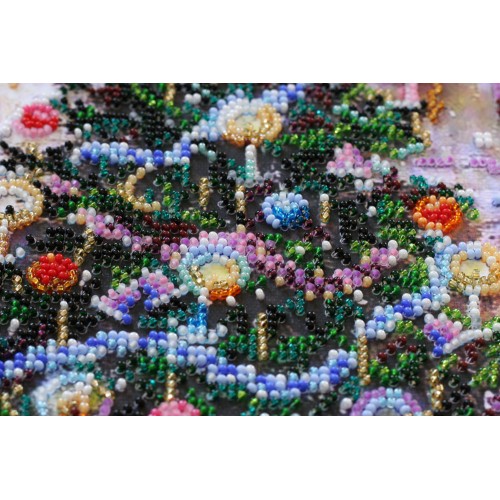 Main Bead Embroidery Kit Holliday under the windows (Winter tale), AB-534 by Abris Art - buy online! ✿ Fast delivery ✿ Factory price ✿ Wholesale and retail ✿ Purchase Great kits for embroidery with beads