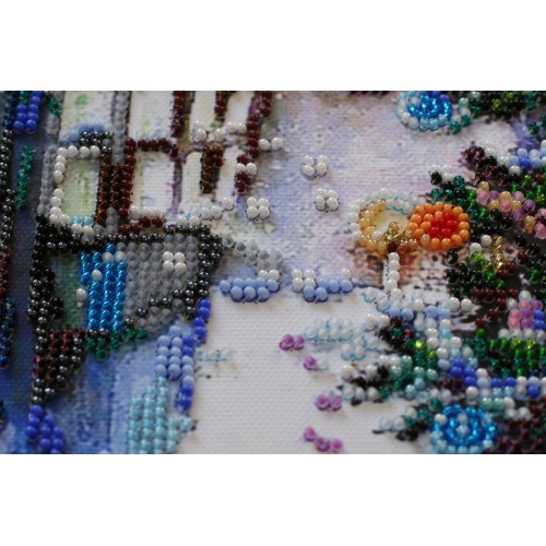 Main Bead Embroidery Kit Holliday under the windows (Winter tale), AB-534 by Abris Art - buy online! ✿ Fast delivery ✿ Factory price ✿ Wholesale and retail ✿ Purchase Great kits for embroidery with beads