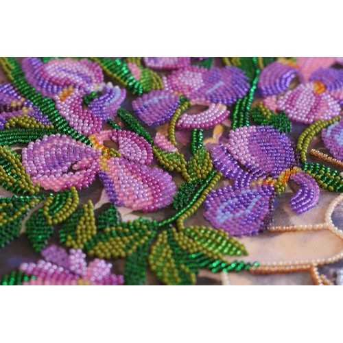 Main Bead Embroidery Kit Flower lace (Flowers), AB-535 by Abris Art - buy online! ✿ Fast delivery ✿ Factory price ✿ Wholesale and retail ✿ Purchase Great kits for embroidery with beads