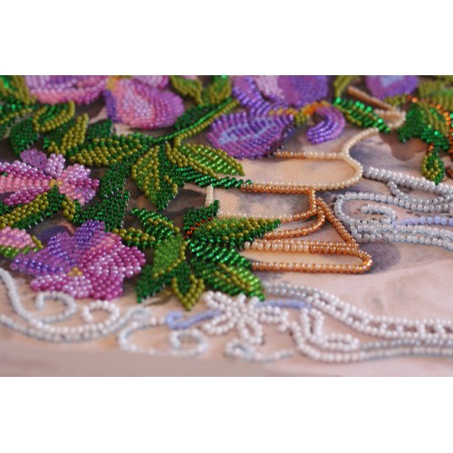 Main Bead Embroidery Kit Flower lace (Flowers), AB-535 by Abris Art - buy online! ✿ Fast delivery ✿ Factory price ✿ Wholesale and retail ✿ Purchase Great kits for embroidery with beads