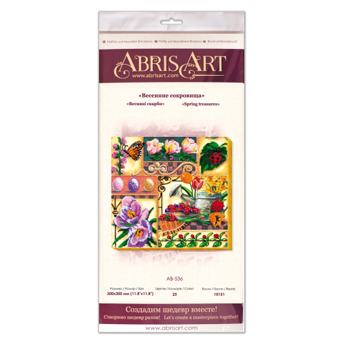 Main Bead Embroidery Kit Spring treasures (Household stories), AB-536 by Abris Art - buy online! ✿ Fast delivery ✿ Factory price ✿ Wholesale and retail ✿ Purchase Great kits for embroidery with beads