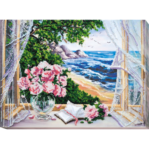 Main Bead Embroidery Kit Sea view (Landscapes), AB-537 by Abris Art - buy online! ✿ Fast delivery ✿ Factory price ✿ Wholesale and retail ✿ Purchase Great kits for embroidery with beads