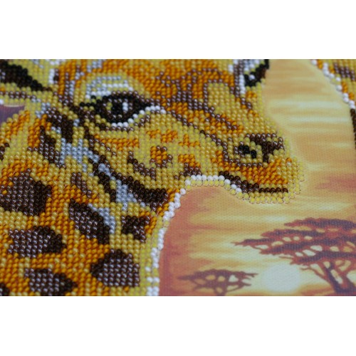 Main Bead Embroidery Kit Giraffes (Animals), AB-538 by Abris Art - buy online! ✿ Fast delivery ✿ Factory price ✿ Wholesale and retail ✿ Purchase Great kits for embroidery with beads