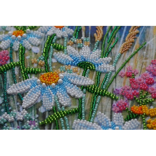 Main Bead Embroidery Kit Chamomile etude-2 (Flowers), AB-541 by Abris Art - buy online! ✿ Fast delivery ✿ Factory price ✿ Wholesale and retail ✿ Purchase Great kits for embroidery with beads