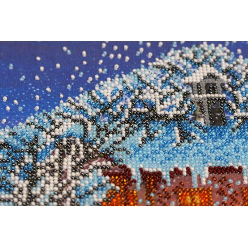 Main Bead Embroidery Kit Winter night (Winter tale), AB-546 by Abris Art - buy online! ✿ Fast delivery ✿ Factory price ✿ Wholesale and retail ✿ Purchase Great kits for embroidery with beads