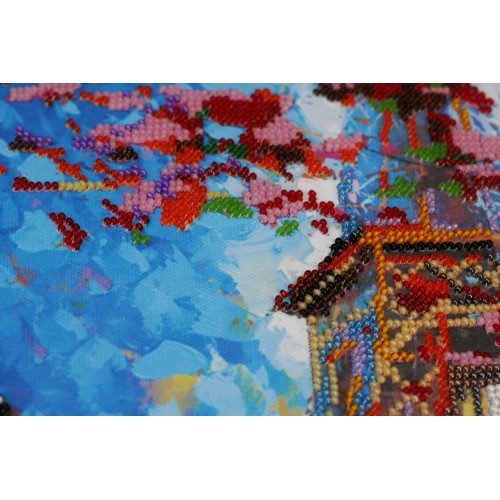 Main Bead Embroidery Kit In the colors of autumn (Landscapes), AB-547 by Abris Art - buy online! ✿ Fast delivery ✿ Factory price ✿ Wholesale and retail ✿ Purchase Great kits for embroidery with beads