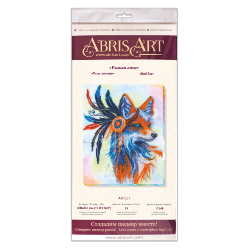 Main Bead Embroidery Kit Red fox (Deco Scenes), AB-551 by Abris Art - buy online! ✿ Fast delivery ✿ Factory price ✿ Wholesale and retail ✿ Purchase Great kits for embroidery with beads