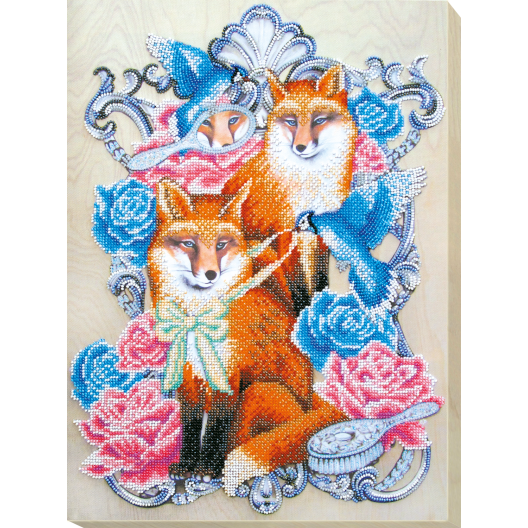 Main Bead Embroidery Kit Foxy holiday (Deco Scenes), AB-553 by Abris Art - buy online! ✿ Fast delivery ✿ Factory price ✿ Wholesale and retail ✿ Purchase Great kits for embroidery with beads