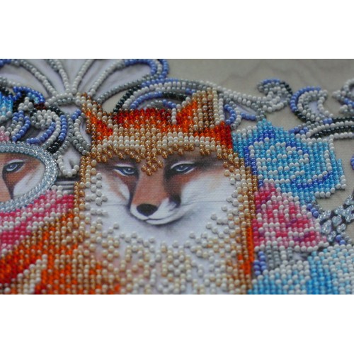 Main Bead Embroidery Kit Foxy holiday (Deco Scenes), AB-553 by Abris Art - buy online! ✿ Fast delivery ✿ Factory price ✿ Wholesale and retail ✿ Purchase Great kits for embroidery with beads