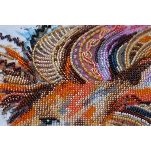 Набір для вишивання бісером на натуральному художньому холсті Вогнегривий лев, AB-555 від Абрис Арт - купити з доставкою ✿ Найкраща ціна від виробника ✿ Оптом та в роздріб ✿ Придбати Великі набори для вишивки бісером