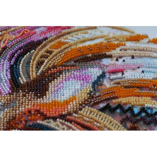 Набір для вишивання бісером на натуральному художньому холсті Вогнегривий лев, AB-555 від Абрис Арт - купити з доставкою ✿ Найкраща ціна від виробника ✿ Оптом та в роздріб ✿ Придбати Великі набори для вишивки бісером