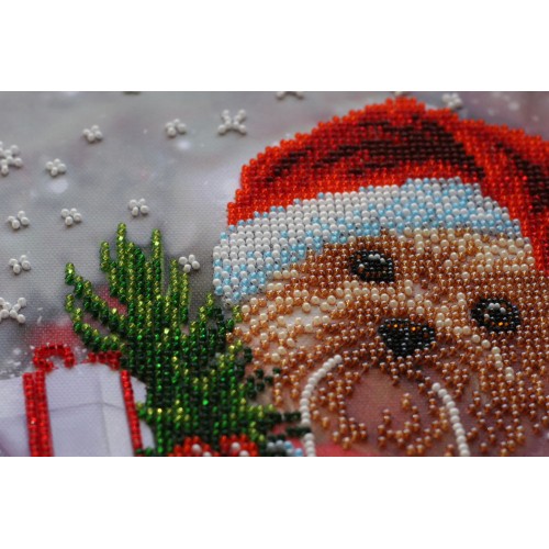 Main Bead Embroidery Kit New Year`s Miracle (Animals), AB-557 by Abris Art - buy online! ✿ Fast delivery ✿ Factory price ✿ Wholesale and retail ✿ Purchase Great kits for embroidery with beads