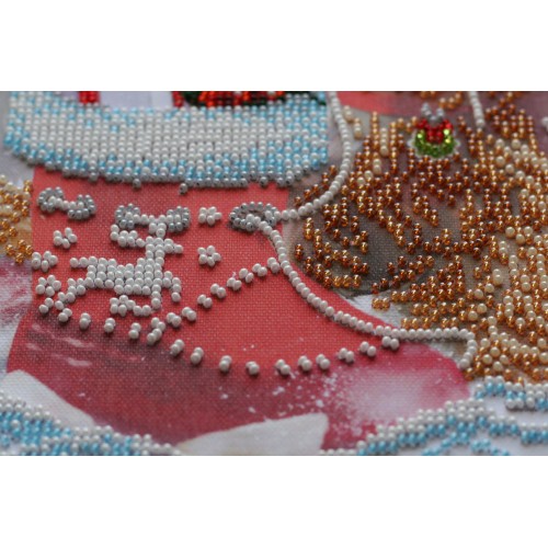 Main Bead Embroidery Kit New Year`s Miracle (Animals), AB-557 by Abris Art - buy online! ✿ Fast delivery ✿ Factory price ✿ Wholesale and retail ✿ Purchase Great kits for embroidery with beads