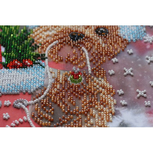 Main Bead Embroidery Kit New Year`s Miracle (Animals), AB-557 by Abris Art - buy online! ✿ Fast delivery ✿ Factory price ✿ Wholesale and retail ✿ Purchase Great kits for embroidery with beads