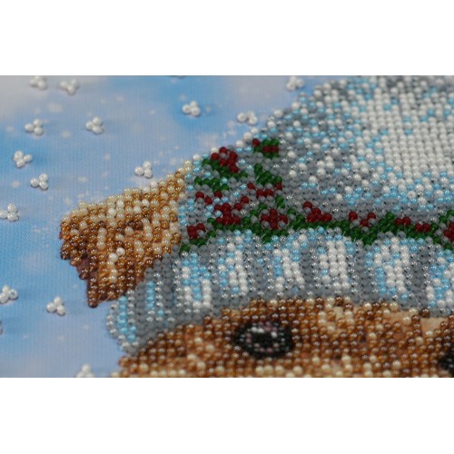 Main Bead Embroidery Kit Winter fun (Winter tale), AB-559 by Abris Art - buy online! ✿ Fast delivery ✿ Factory price ✿ Wholesale and retail ✿ Purchase Great kits for embroidery with beads