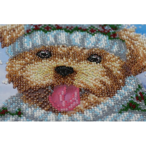 Main Bead Embroidery Kit Winter fun (Winter tale), AB-559 by Abris Art - buy online! ✿ Fast delivery ✿ Factory price ✿ Wholesale and retail ✿ Purchase Great kits for embroidery with beads