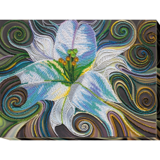 Набір для вишивання бісером на натуральному художньому холсті "Принцеса флори"