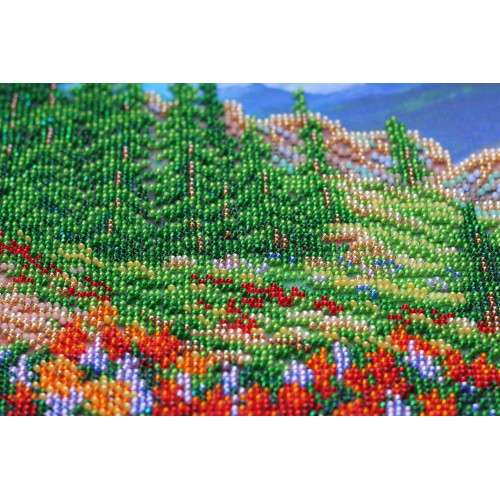 Main Bead Embroidery Kit Mountain landscape (Landscapes), AB-561 by Abris Art - buy online! ✿ Fast delivery ✿ Factory price ✿ Wholesale and retail ✿ Purchase Great kits for embroidery with beads