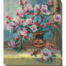 Набір для вишивання бісером на натуральному художньому холсті "Перламутрове сяйво"