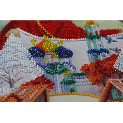 Набір для вишивання бісером на натуральному художньому холсті "Світле свято Покрова"