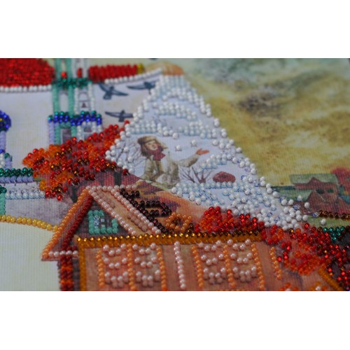 Набір для вишивання бісером на натуральному художньому холсті "Світле свято Покрова"
