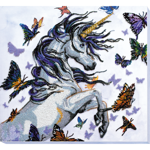 Main Bead Embroidery Kit Unicorn (Deco Scenes), AB-570 by Abris Art - buy online! ✿ Fast delivery ✿ Factory price ✿ Wholesale and retail ✿ Purchase Great kits for embroidery with beads