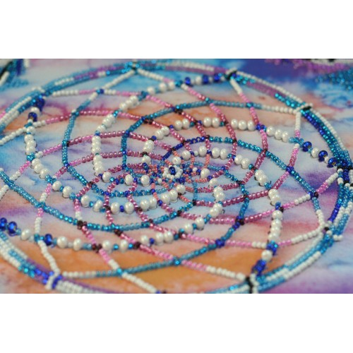 Main Bead Embroidery Kit Dreamcatcher amulet (Fantasy), AB-584 by Abris Art - buy online! ✿ Fast delivery ✿ Factory price ✿ Wholesale and retail ✿ Purchase Great kits for embroidery with beads