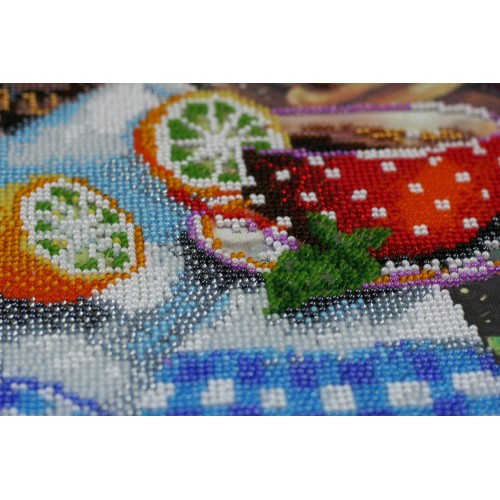 Main Bead Embroidery Kit At the samovar (Still life), AB-588 by Abris Art - buy online! ✿ Fast delivery ✿ Factory price ✿ Wholesale and retail ✿ Purchase Great kits for embroidery with beads