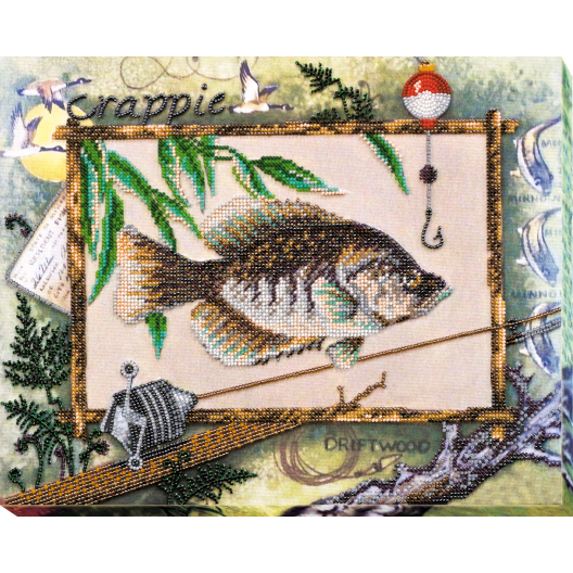 Main Bead Embroidery Kit Successful fishing (Deco Scenes), AB-592 by Abris Art - buy online! ✿ Fast delivery ✿ Factory price ✿ Wholesale and retail ✿ Purchase Great kits for embroidery with beads