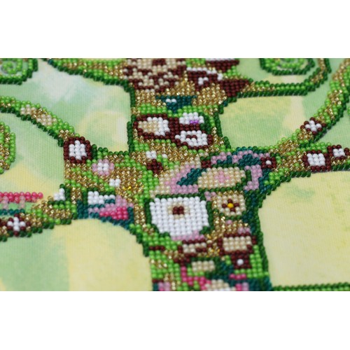 Main Bead Embroidery Kit Summer tree of life (Landscapes), AB-599 by Abris Art - buy online! ✿ Fast delivery ✿ Factory price ✿ Wholesale and retail ✿ Purchase Great kits for embroidery with beads