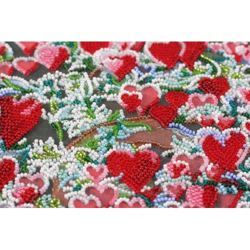 Main Bead Embroidery Kit Tree of love (Romanticism), AB-607 by Abris Art - buy online! ✿ Fast delivery ✿ Factory price ✿ Wholesale and retail ✿ Purchase Great kits for embroidery with beads