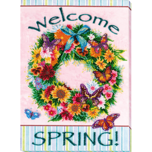 Main Bead Embroidery Kit Spring came (Flowers), AB-615 by Abris Art - buy online! ✿ Fast delivery ✿ Factory price ✿ Wholesale and retail ✿ Purchase Great kits for embroidery with beads