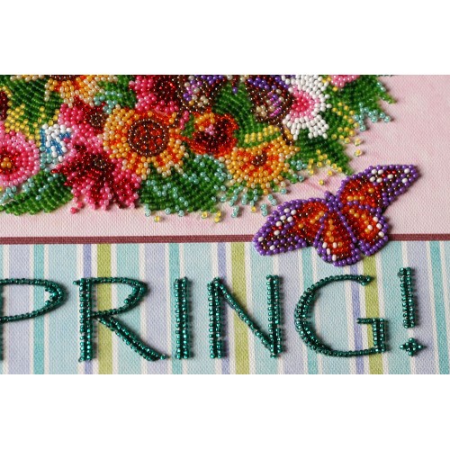 Main Bead Embroidery Kit Spring came (Flowers), AB-615 by Abris Art - buy online! ✿ Fast delivery ✿ Factory price ✿ Wholesale and retail ✿ Purchase Great kits for embroidery with beads