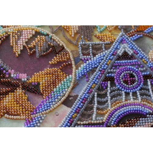 Main Bead Embroidery Kit Birds town (Deco Scenes), AB-622 by Abris Art - buy online! ✿ Fast delivery ✿ Factory price ✿ Wholesale and retail ✿ Purchase Great kits for embroidery with beads