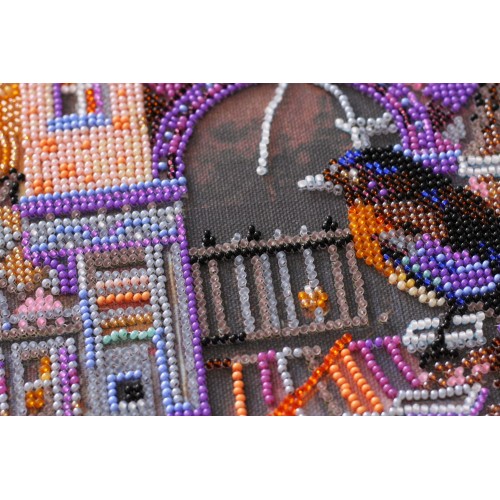 Main Bead Embroidery Kit Birds town (Deco Scenes), AB-622 by Abris Art - buy online! ✿ Fast delivery ✿ Factory price ✿ Wholesale and retail ✿ Purchase Great kits for embroidery with beads
