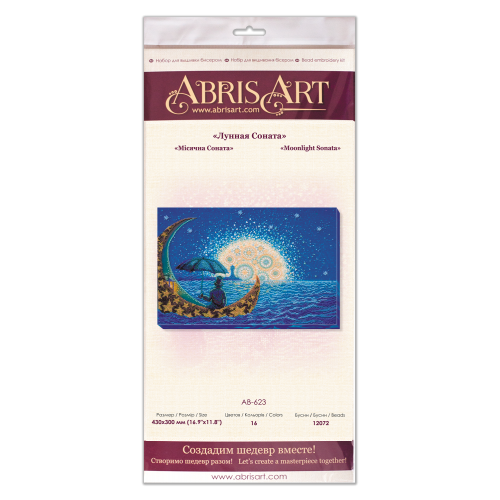 Main Bead Embroidery Kit Moonlight Sonata (Romanticism), AB-623 by Abris Art - buy online! ✿ Fast delivery ✿ Factory price ✿ Wholesale and retail ✿ Purchase Great kits for embroidery with beads
