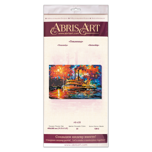 Main Bead Embroidery Kit Мotorship (Deco Scenes), AB-628 by Abris Art - buy online! ✿ Fast delivery ✿ Factory price ✿ Wholesale and retail ✿ Purchase Great kits for embroidery with beads