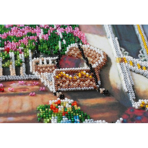 Main Bead Embroidery Kit Terrace (Deco Scenes), AB-630 by Abris Art - buy online! ✿ Fast delivery ✿ Factory price ✿ Wholesale and retail ✿ Purchase Great kits for embroidery with beads