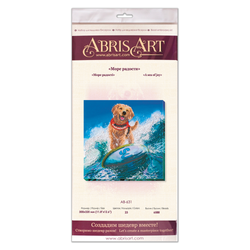 Main Bead Embroidery Kit A sea of joy (Animals), AB-631 by Abris Art - buy online! ✿ Fast delivery ✿ Factory price ✿ Wholesale and retail ✿ Purchase Great kits for embroidery with beads