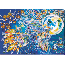 Main Bead Embroidery Kit Bluebird of happiness (Fantasy)