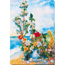 Main Bead Embroidery Kit Flowers on the shore (Still life)