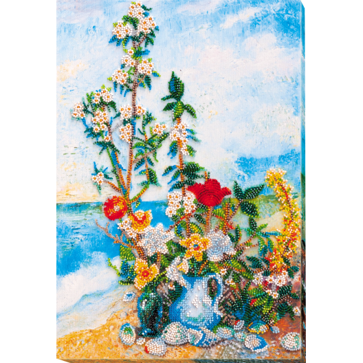 Main Bead Embroidery Kit Flowers on the shore (Still life), AB-635 by Abris Art - buy online! ✿ Fast delivery ✿ Factory price ✿ Wholesale and retail ✿ Purchase Great kits for embroidery with beads Main Bead Embroidery Kit Flowers on the shore (Still life), AB-635 by Abris Art - buy online! ✿ Fast delivery ✿ Factory price ✿ Wholesale and retail ✿ Purchase Great kits for embroidery with beads