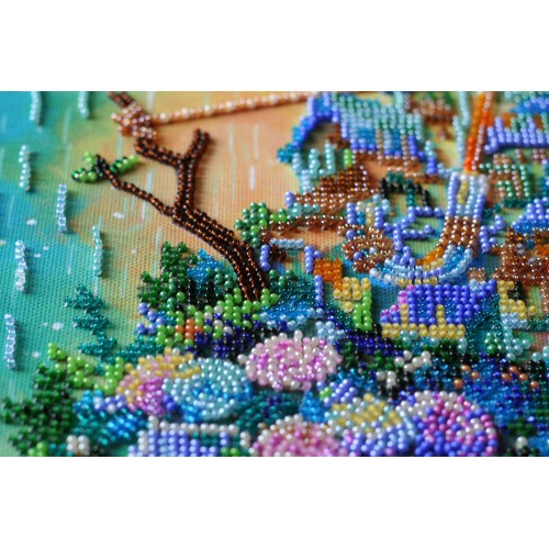Main Bead Embroidery Kit Cozy little world (Fantasy), AB-636 by Abris Art - buy online! ✿ Fast delivery ✿ Factory price ✿ Wholesale and retail ✿ Purchase Great kits for embroidery with beads