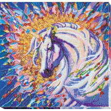 Набір для вишивання бісером на натуральному художньому холсті "Вісник щастя"