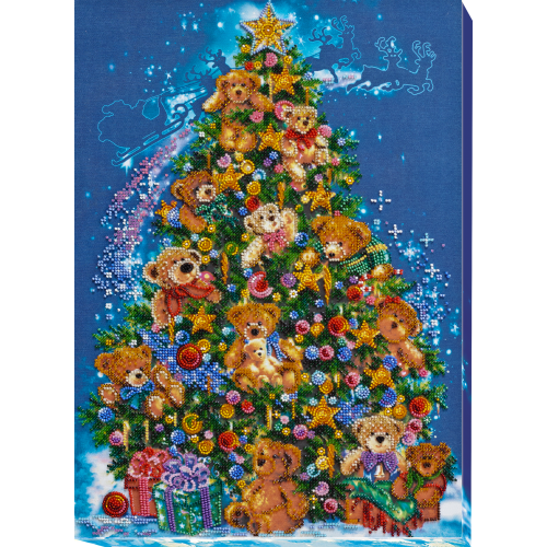 Main Bead Embroidery Kit Wonder-tree (Winter tale), AB-644 by Abris Art - buy online! ✿ Fast delivery ✿ Factory price ✿ Wholesale and retail ✿ Purchase Great kits for embroidery with beads