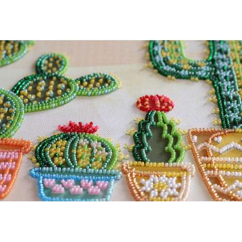 Main Bead Embroidery Kit Cactuses (Deco Scenes), AB-648 by Abris Art - buy online! ✿ Fast delivery ✿ Factory price ✿ Wholesale and retail ✿ Purchase Great kits for embroidery with beads